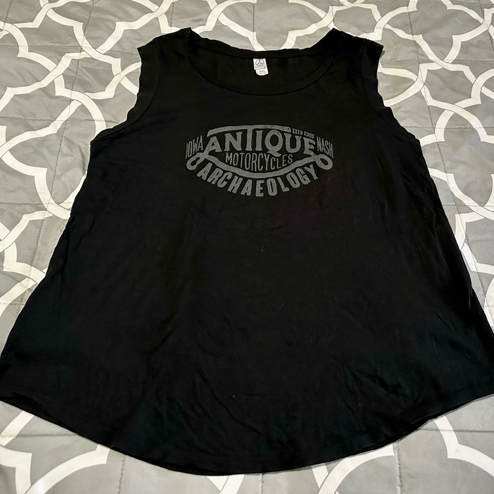 Black Sleeveless Tank Relaxed Fit